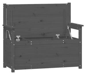 Ławka, szara, 112,5x51,5x96,5 cm, lite drewno sosnowe