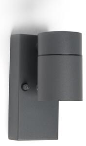 Zewnetrzna Kinkiet / Lampa scienna zewnętrzny antracyt IP44 z czujnikiem zmierzchu - Solo Oswietlenie zewnetrzne