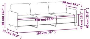 Sofa 3-osobowa, winna czerwieÅ, 180 cm, obita aksamitem