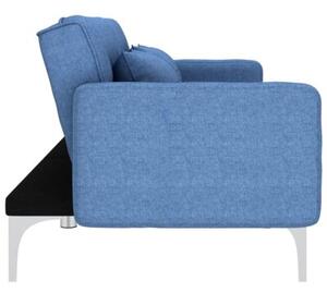 Sofa rozkÅadana, niebieska, tapicerowana tkaninÄ