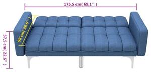 Sofa rozkÅadana, niebieska, tapicerowana tkaninÄ