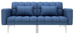 Sofa rozkÅadana, niebieska, tapicerowana tkaninÄ
