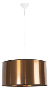 Nowoczesna lampa wisząca biała klosz miedź 50cm - Pendel Oswietlenie wewnetrzne