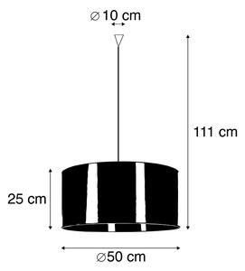 Nowoczesna lampa wisząca czarna klosz miedź 50cm - Pendel Oswietlenie wewnetrzne