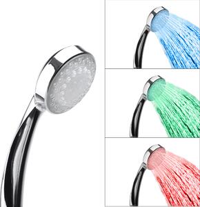 Nowoczesna klasyczna słuchawka prysznicowa w kolorze srebrnym światło LED LORDAL Beliani