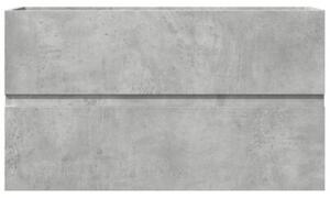 Wisząca szafka łazienkowa, szarość betonu, 80x38,5x45 cm