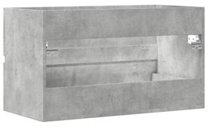 Wisząca szafka łazienkowa, szarość betonu, 80x38,5x45 cm