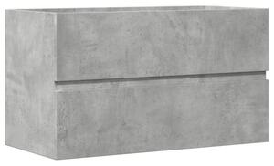 Wisząca szafka łazienkowa, szarość betonu, 80x38,5x45 cm