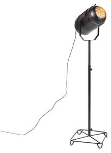 Punktowa lampa podłogowa w stylu vintage czarna - Blake Oswietlenie wewnetrzne