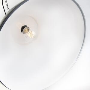 Przemysłowa lampa wisząca szara z białym - Bob Oswietlenie wewnetrzne