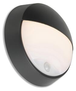 Zewnetrzna Kinkiet / Lampa scienna zewnętrzny czarny LED czujnik ruchu/zmierzchu IP54 - Hortus Oswietlenie zewnetrzne