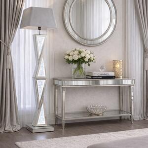 Lampa stojąca dekorowana podświetlana glamour L-0607
