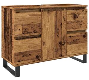 Szafka pod umywalkę łazienkową, stare drewno, 80x33x60 cm