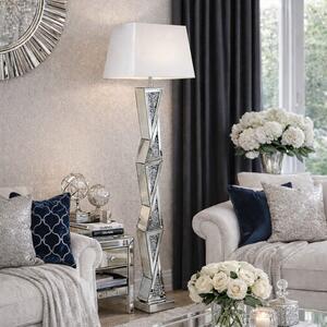 Lampa stojąca dekorowana glamour L-0561