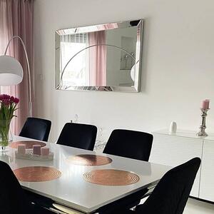 Srebrne lustro glamour prostokątne 90x150 cm M-0517-01