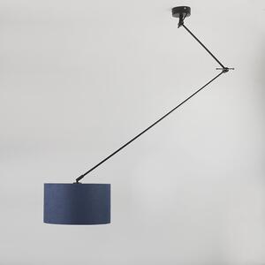 Lampa wisząca regulowana czarna klosz niebieski 35cm - Blitz I Oswietlenie wewnetrzne
