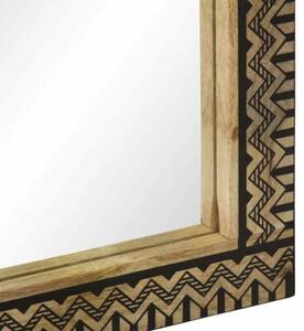 Lustro łazienkowe, 50x70 cm, lite drewno mango i szkło