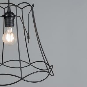 Lampa wisząca Retro czarna 35cm - Granny Frame Oswietlenie wewnetrzne