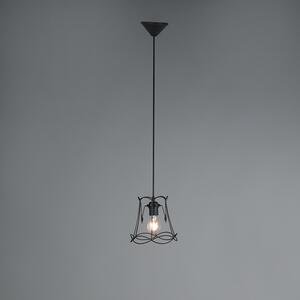 Lampa wisząca Retro czarna 20cm - Granny Frame Oswietlenie wewnetrzne