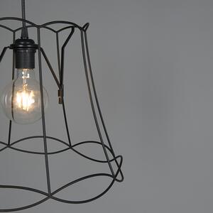 Lampa wisząca Retro czarna 40cm - Granny Frame Oswietlenie wewnetrzne