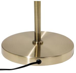 Lampa podłogowa w stylu retro metalowa szklany klosz 40 cm złota Severn Beliani