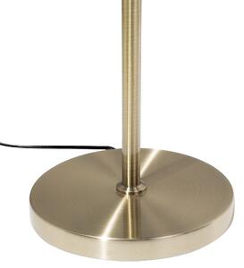 Lampa podłogowa w stylu retro metalowa szklany klosz 40 cm złota Severn Beliani