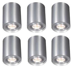Zestaw 6 x Reflektorek / Spot / Spotow regulowany aluminium - Rondoo 1 up Oswietlenie wewnetrzne
