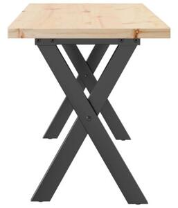 Stolik kawowy z nogami w kształcie litery x, 110x40x45,5 cm