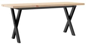 Stolik kawowy z nogami w kształcie litery x, 110x40x45,5 cm