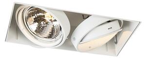 Oprawa wpuszczana w sufit / Oprawa do wbudowania biała regulowana bez ramki 2-źródła światła AR111 - Oneon 111-2 Oswietlenie wewnetrzne