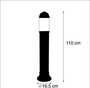 Zewnetrzna Słup zewnętrzny czarny 110 cm IP55 - Sauro Oswietlenie zewnetrzne