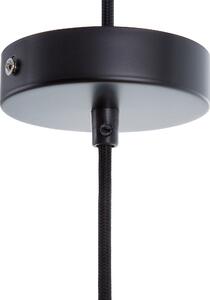 Lampa wisząca czarno-miedziana industrialna metalowa z kloszem 30 cm Swift Beliani