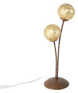 Rustykalna lampa stołowa rdza 2-źródła światła - Kreta Oswietlenie wewnetrzne