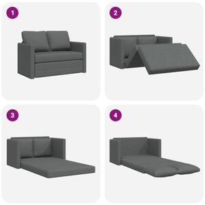 Sofa podÅogowa 2-w-1, ciemnoszara, 112x174x55 cm, tkanina