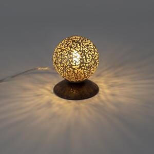 Rustykalna lampa stołowa rdza 10 cm - Kreta Oswietlenie wewnetrzne