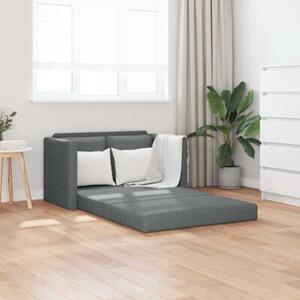 Sofa podÅogowa 2-w-1, ciemnoszara, 112x174x55 cm, tkanina