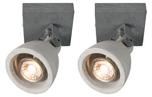 Zestaw 2 x industrialny Reflektorek / Spot / Spotow beton - Creto Oswietlenie wewnetrzne