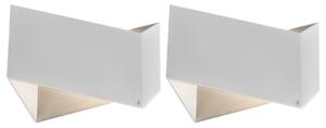 Zestaw 2 x designerski Kinkiet / Lampa scienna biały - Fold Oswietlenie wewnetrzne