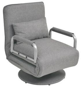 Jasnoszary fotel rozkładany L8-N59