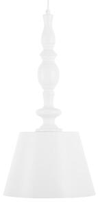 Lampa sufitowa biała metalowa w stylu retro tradycyjna Fluvia Beliani