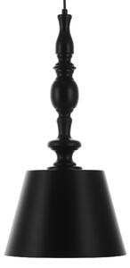 Lampa sufitowa czarna metalowa w stylu retro tradycyjna Fluvia Beliani