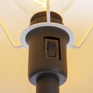 Klasyczna lampa podłogowa stal klosz czarny z elastycznym ramieniem - Retro Oswietlenie wewnetrzne