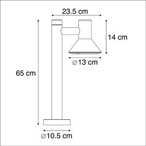 Zewnetrzna Nowoczesna stojąca lampa zewnętrzna ciemnoszara 65cm - Humilis Oswietlenie zewnetrzne
