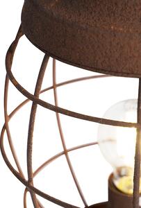 Rustykalna lampa stołowa rdza - Lentera Oswietlenie wewnetrzne