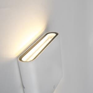 Zewnetrzna Nowoczesna lampa ścienna zewnętrzna biała 11,5 cm z diodą LED - Batt Oswietlenie zewnetrzne