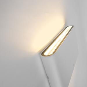 Zewnetrzna Nowoczesna lampa ścienna zewnętrzna biała 17,5 cm z diodą LED IP65 - Batt Oswietlenie zewnetrzne