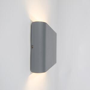 Zewnetrzna Kinkiet / Lampa scienna zewnętrzny ciemnoszary 17,5 cm z diodą LED IP65 - Batt Oswietlenie zewnetrzne