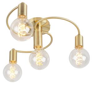 Nowoczesny Plafon / Lampy sufitowe złoty 4-źródła światła - Facil Oswietlenie wewnetrzne