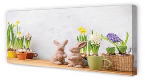 Obraz na płótnie Kwiaty króliki
