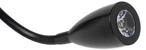 Nowoczesny Kinkiet / Lampa scienna z elastycznym ramieniem czarny - Brescia Combi Oswietlenie wewnetrzne